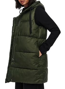 Chaleco Only Newasta Puffer Verde Para Mujer