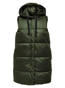 Chaleco Only Newasta Puffer Verde Para Mujer