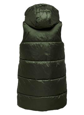 Chaleco Only Newasta Puffer Verde Para Mujer