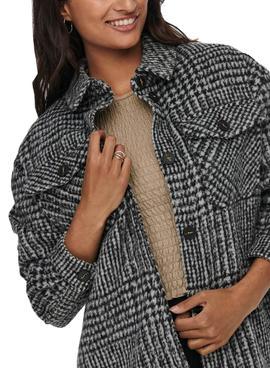 Chaqueta Only Stormy Gris Larga Para Mujer