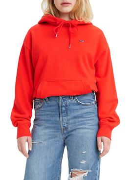 Sudadera Levis Standard Rojo Para Mujer