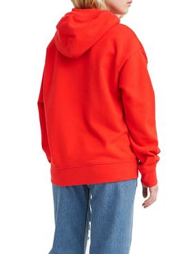 Sudadera Levis Standard Rojo Para Mujer