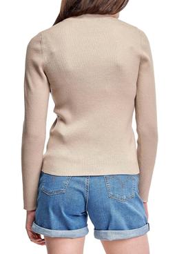 Jersey Levis Crew Rib Beige Para Mujer 