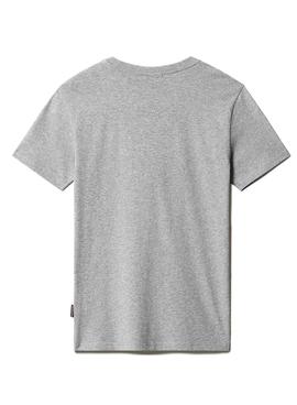 Camiseta Napapijri Samix Gris Para Hombre