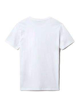 Camiseta Napapijri Salis Blanca Para Hombre