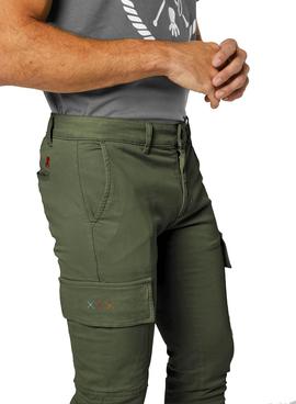 Pantalon El Pulpo Cargo Verde Kakhi Para Hombre