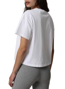 Camiseta Napapijri S-Box W Cropped Blanca Mujer