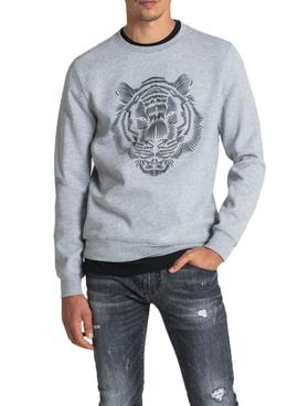 Sudadera Antony Morato Tigre Gris Para Hombre