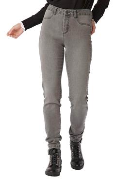 Pantalon Vaquero Naf Naf Gris Para Mujer