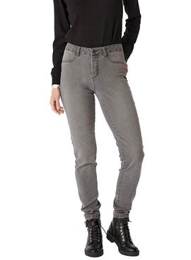 Pantalon Vaquero Naf Naf Gris Para Mujer