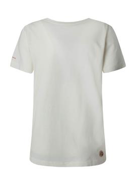 Camiseta Pepe Jeans Masqui Beige Para Mujer