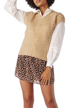 Chaleco Naf Naf Punto Camel Para Mujer