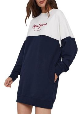 Vestido Pepe Jeans Blanche Punto Marino Para Mujer