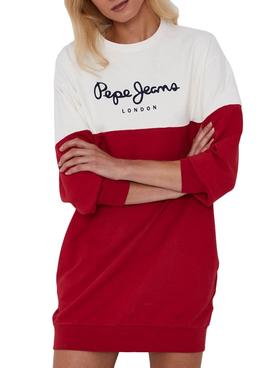 Vestido Pepe Jeans Blanche Rojo para Mujer