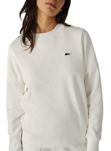 Sudadera Lacoste Blanca Mujer