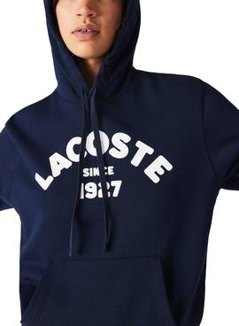 Sudadera Lacoste Loose Fit Marino Para Mujer