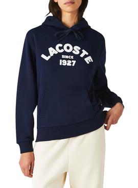 Sudadera Lacoste Loose Fit Marino Para Mujer