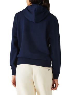 Sudadera Lacoste Loose Fit Marino Para Mujer