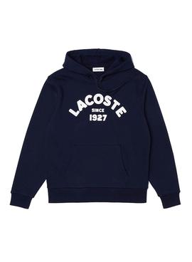 Sudadera Lacoste Loose Fit Marino Para Mujer