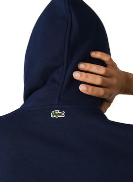 Sudadera Lacoste Loose Fit Marino Para Mujer