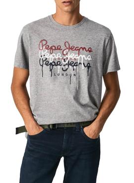 Camiseta Pepe Jeans Moe Gris Para Hombre