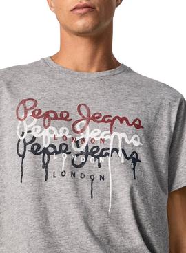 Camiseta Pepe Jeans Moe Gris Para Hombre
