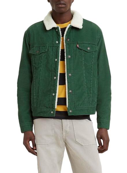 Cazadora Levis Sherpa Verde Hombre