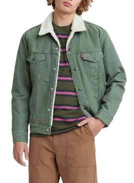 Cazadora Levis Sherpa Verde para Hombre