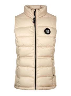 Chaleco Pepe Jeans Sita Beige Acolchado Para Mujer