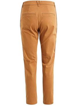 Pantalon Vila Chino Camel Mujer