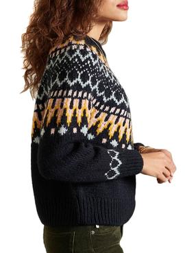 Jersey Superdry Classic Fairisle Crew Marino Mujer