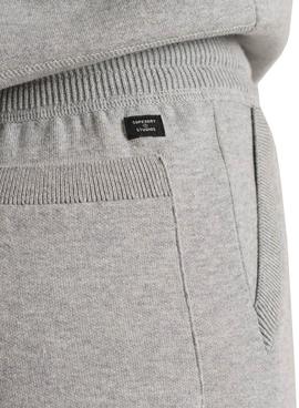 Pantalon Chandal Superdry Studios Gris Para Mujer