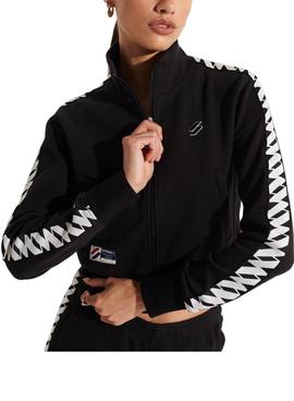 Chaqueta Chandal Superdry Code Tape Negro Mujer