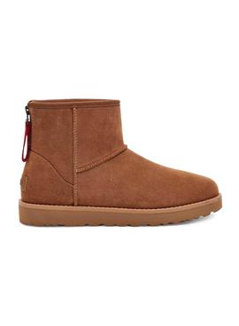 Botas Ugg Classic Mini Logo Zip Camel Para Mujer