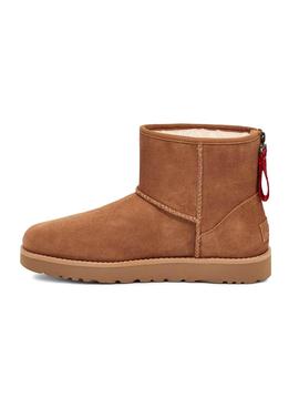 Botas Ugg Classic Mini Logo Zip Camel Para Mujer