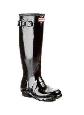 Botas Hunter Original Tall Gloss Negro para Mujer