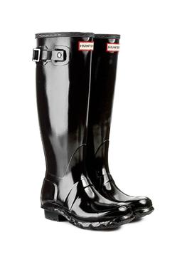 Botas Hunter Original Tall Gloss Negro para Mujer