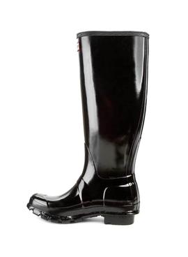 Botas Hunter Original Tall Gloss Negro para Mujer