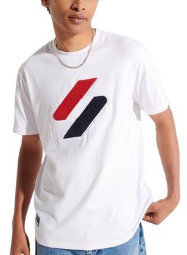 Camiseta Superdry Code Logo Blanco Para Hombre