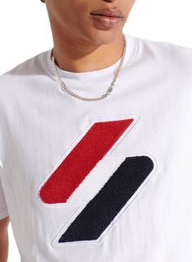 Camiseta Superdry Code Logo Blanco Para Hombre