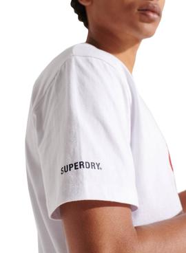 Camiseta Superdry Code Logo Blanco Para Hombre
