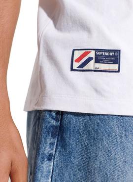 Camiseta Superdry Code Logo Blanco Para Hombre