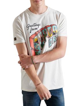 Camiseta Superdry Heritage Mountain Beige Hombre