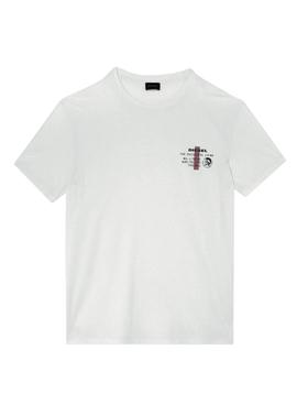 Camiseta Diesel Diegos Blanco para Hombre