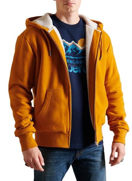 Sudadera Superdry Borg Mostaza