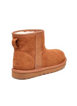 Botas Ugg Classic Mini Side Logo Camel Para Mujer