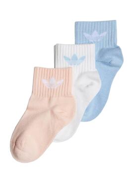 Pack 3 Calcetines Adidas Ankle Para Kids