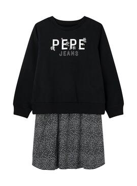 Vestido Combinado Pepe Jeans Melania Negro Niña