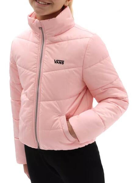 su Lujo Empleado Chaqueta Vans Foundry Puffer Rosa Para Niña