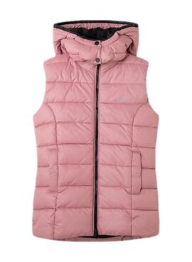 Chaleco Pepe Jeans Lola Rosa Acolchado Para Niña